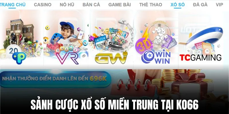 Các sảnh cược xổ số miền Trung tại Ko66